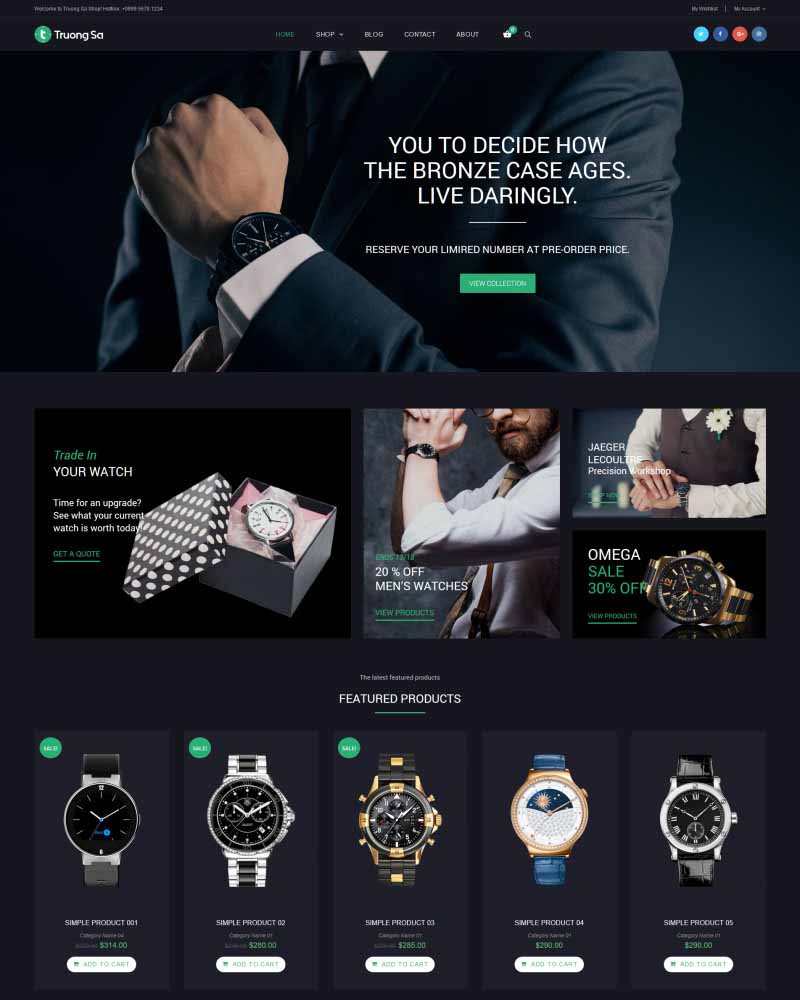 Truong Sa – Jewelry & Watches Online Store WordPress Theme