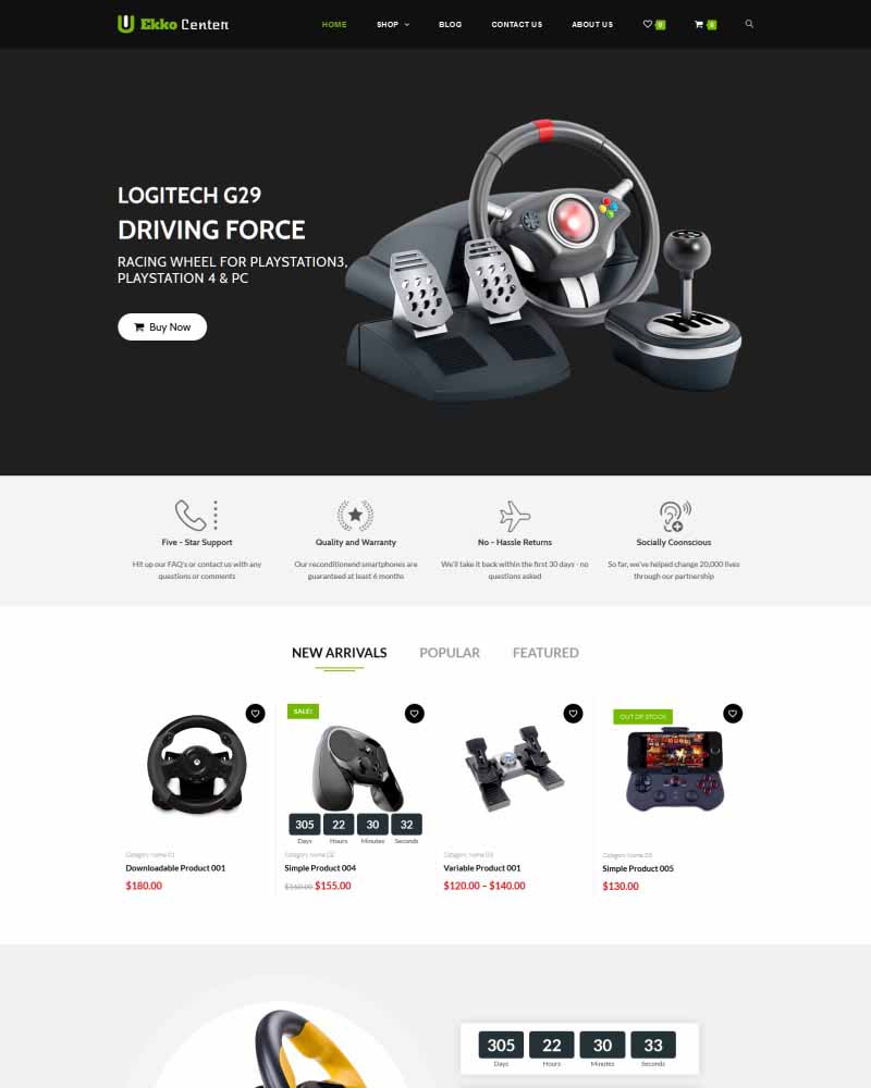Ekko Center – Toys and Game Accessories WooCommerce Theme