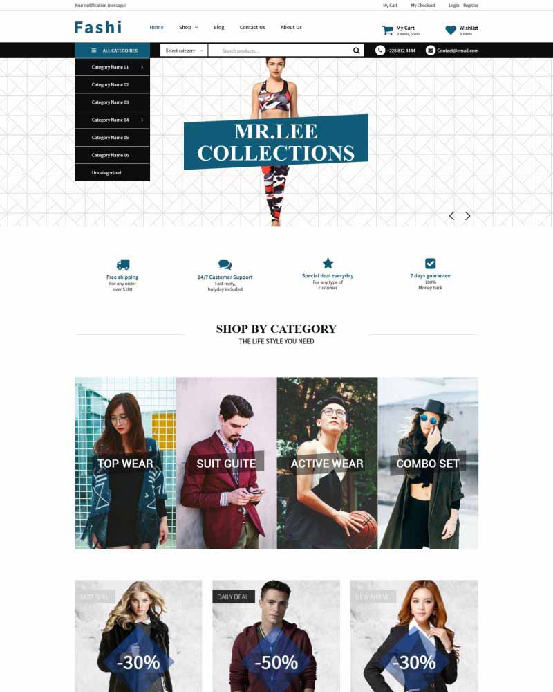 Fashi – Simple WooCommerce Theme for Fashion Store