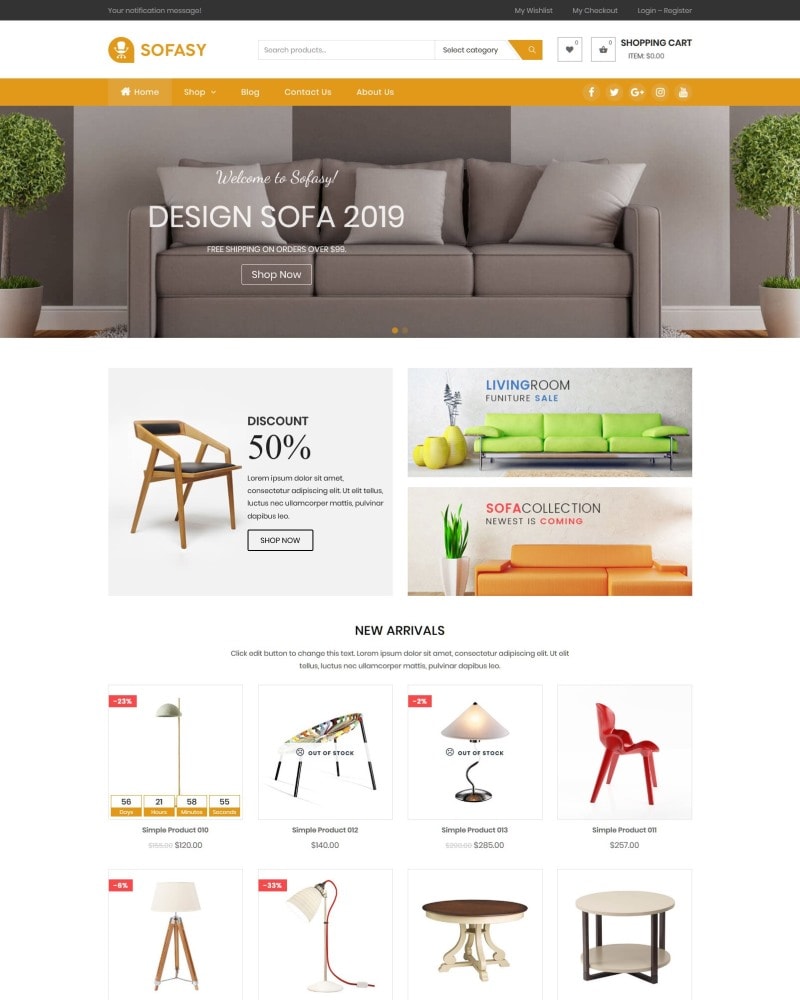 Sofasy – Free WooCommerce Theme for Furniture and Interior