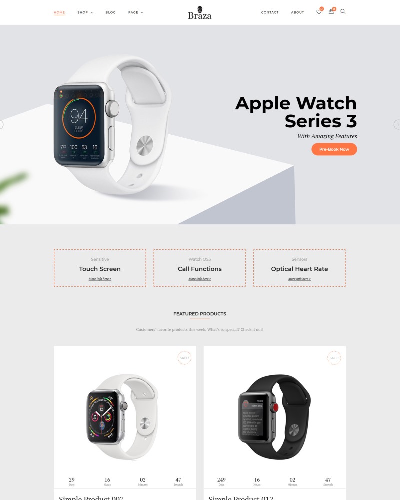 Braza – WooCommerce Theme for Smartwatches Shop