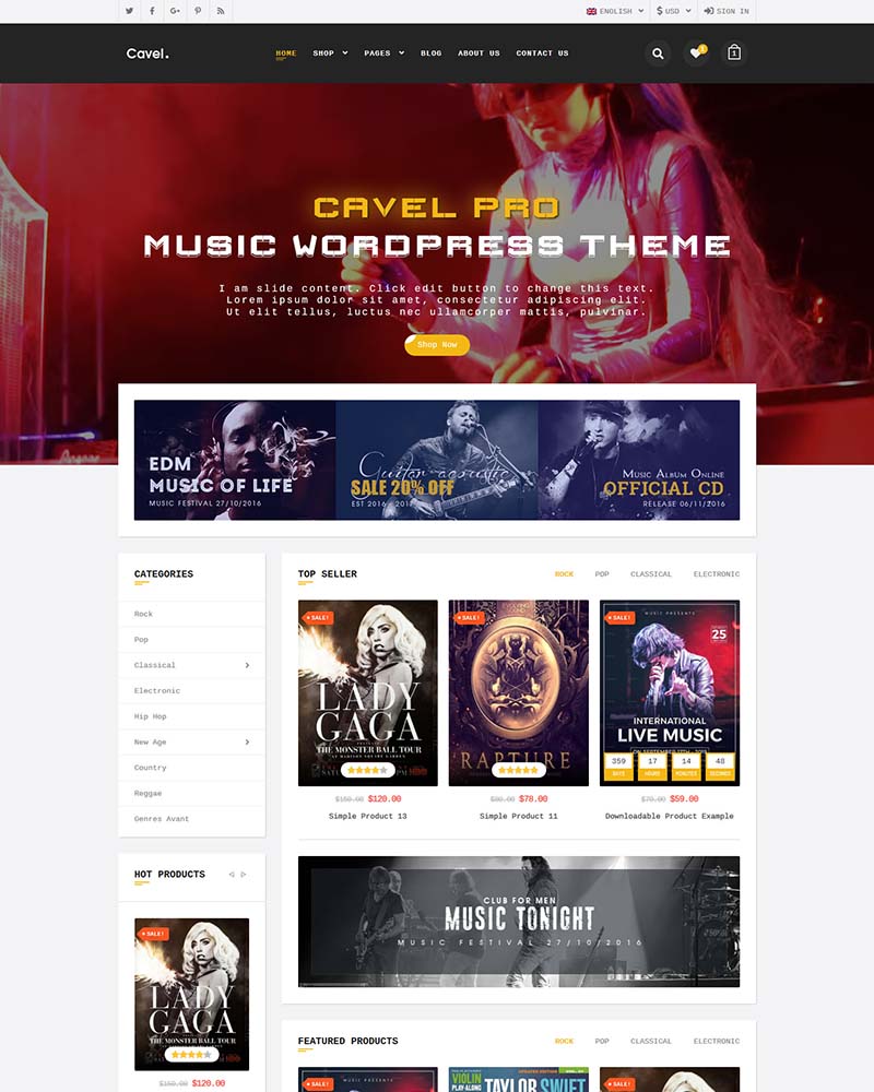 Cavel – WooCommerce Theme for Books, CD & DVD Store