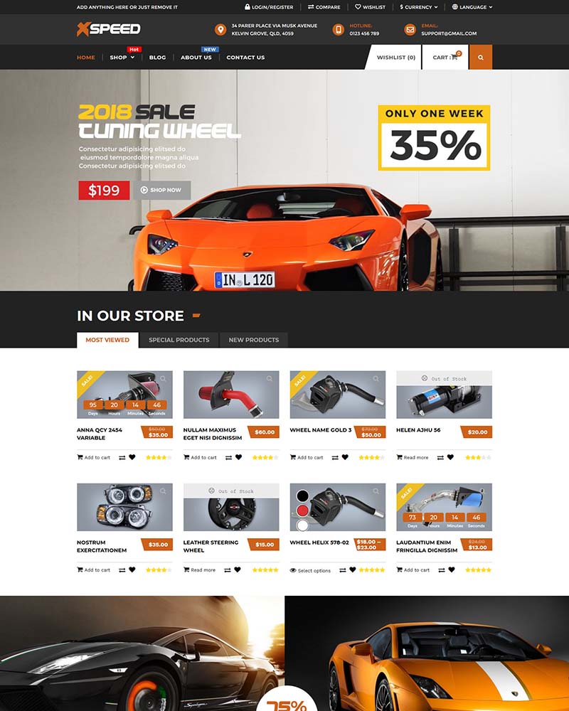 Xspeed – Auto Parts & Car Accessories WooCommerce Theme