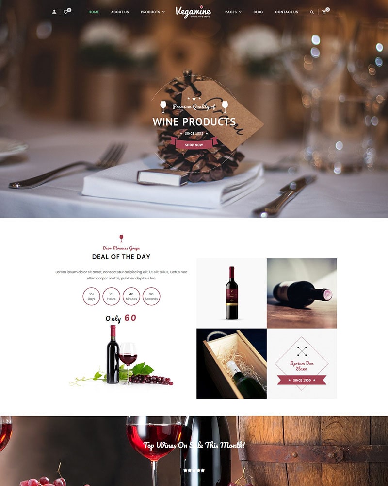 Vegawine – Wine, Winery and Vineyard WooCommerce Theme